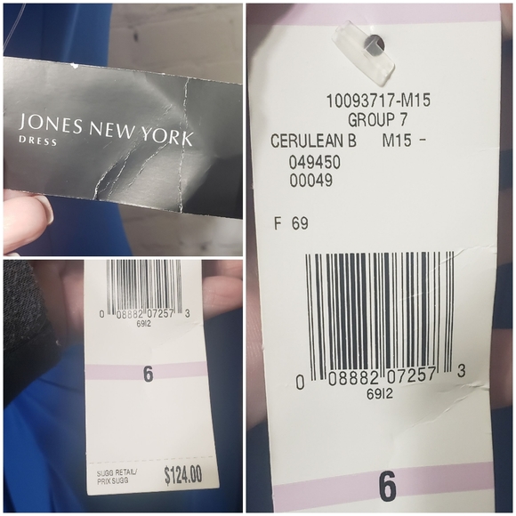 Jones New York NWT Sz 6 Cerulean Blue Dress - Picture 8 of 15
